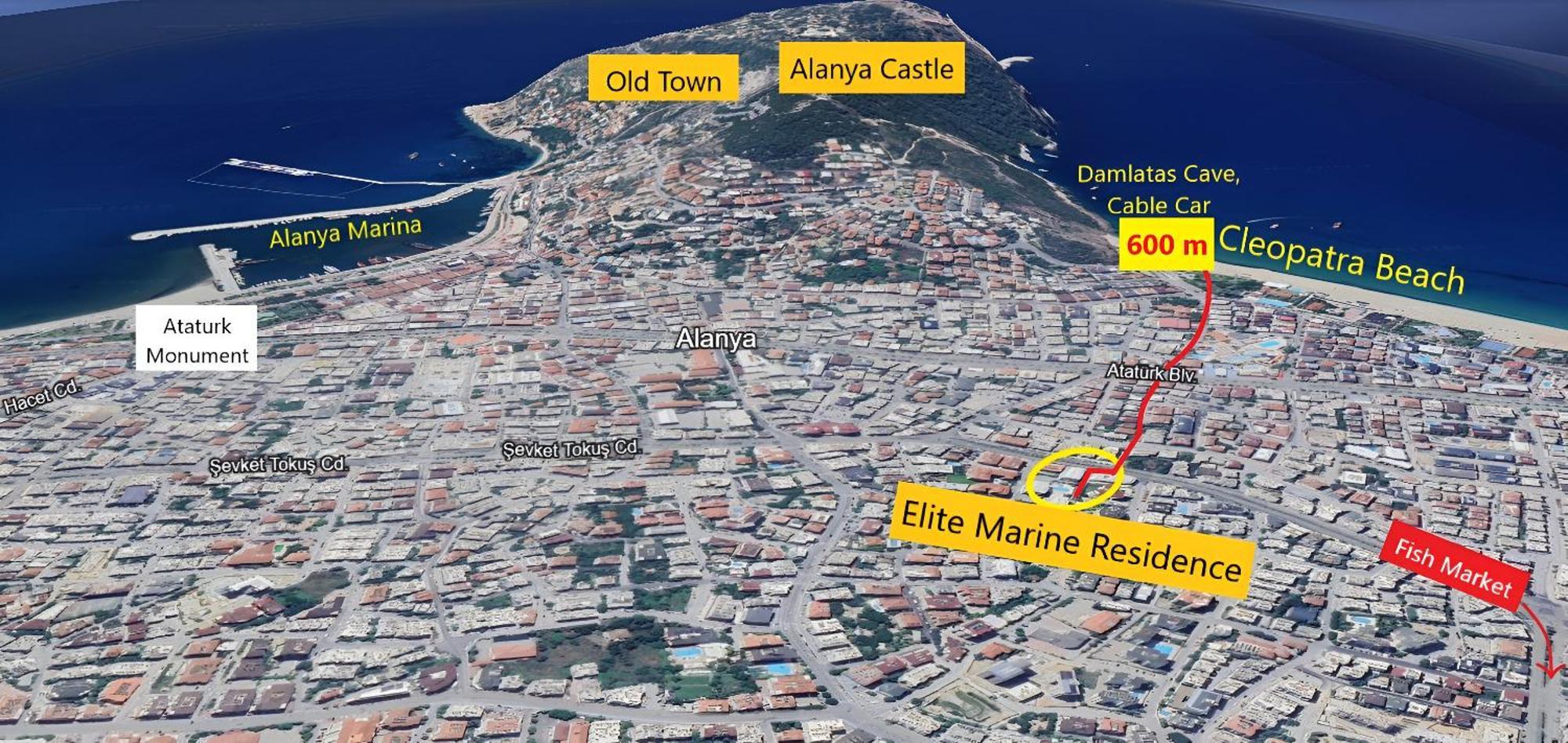 Elite Marine Residence - Cleopatra, Center Alanya Ngoại thất bức ảnh